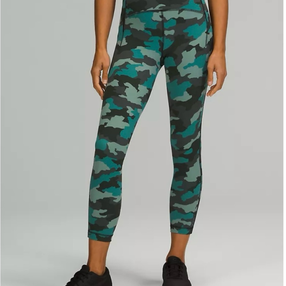 lululemon athletica Camo Green Leggings